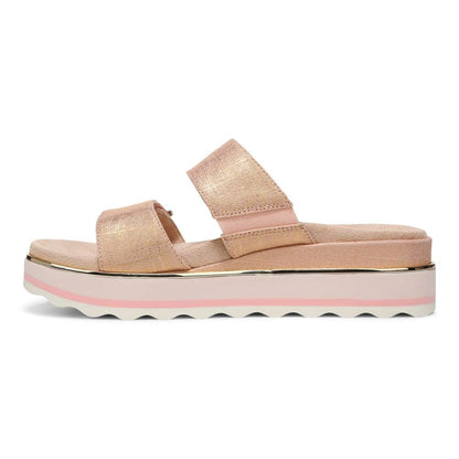 Brandie Flatform Slide - Roze Metallic