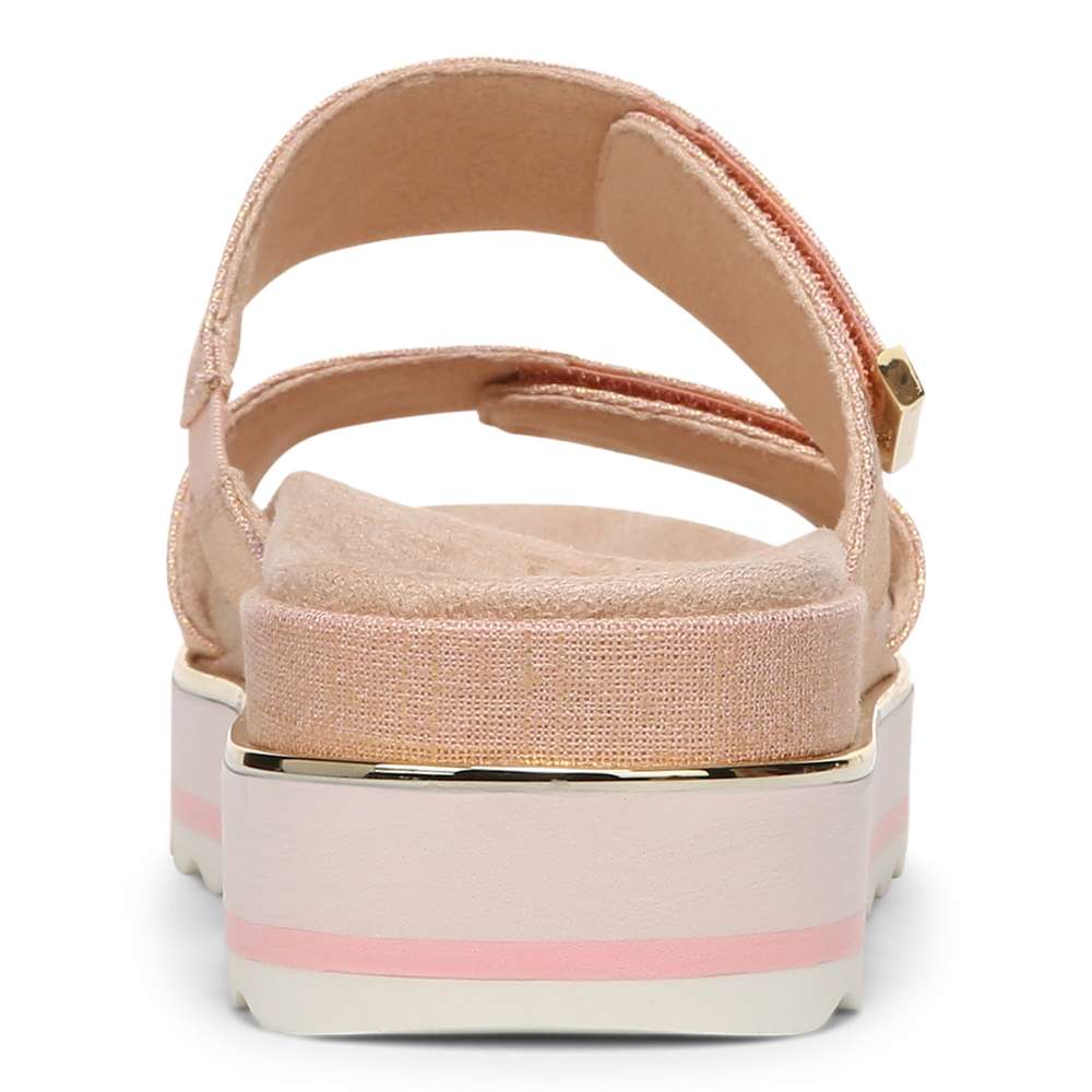 Brandie Flatform Slide - Roze Metallic