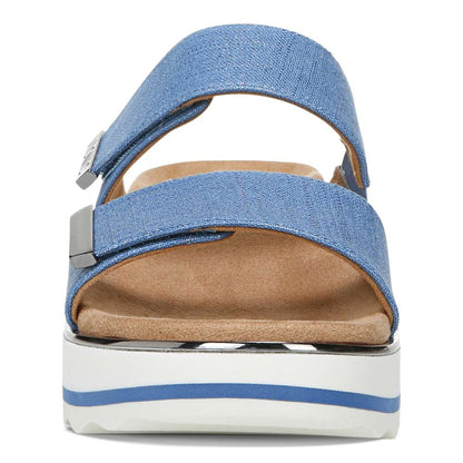 Brandie Flatform Slide - Vallarta Blue Linen