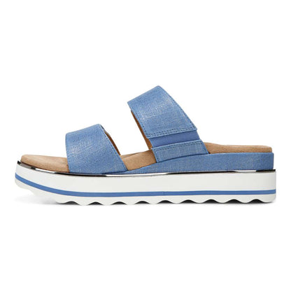 Brandie Flatform Slide - Vallarta Blue Linen