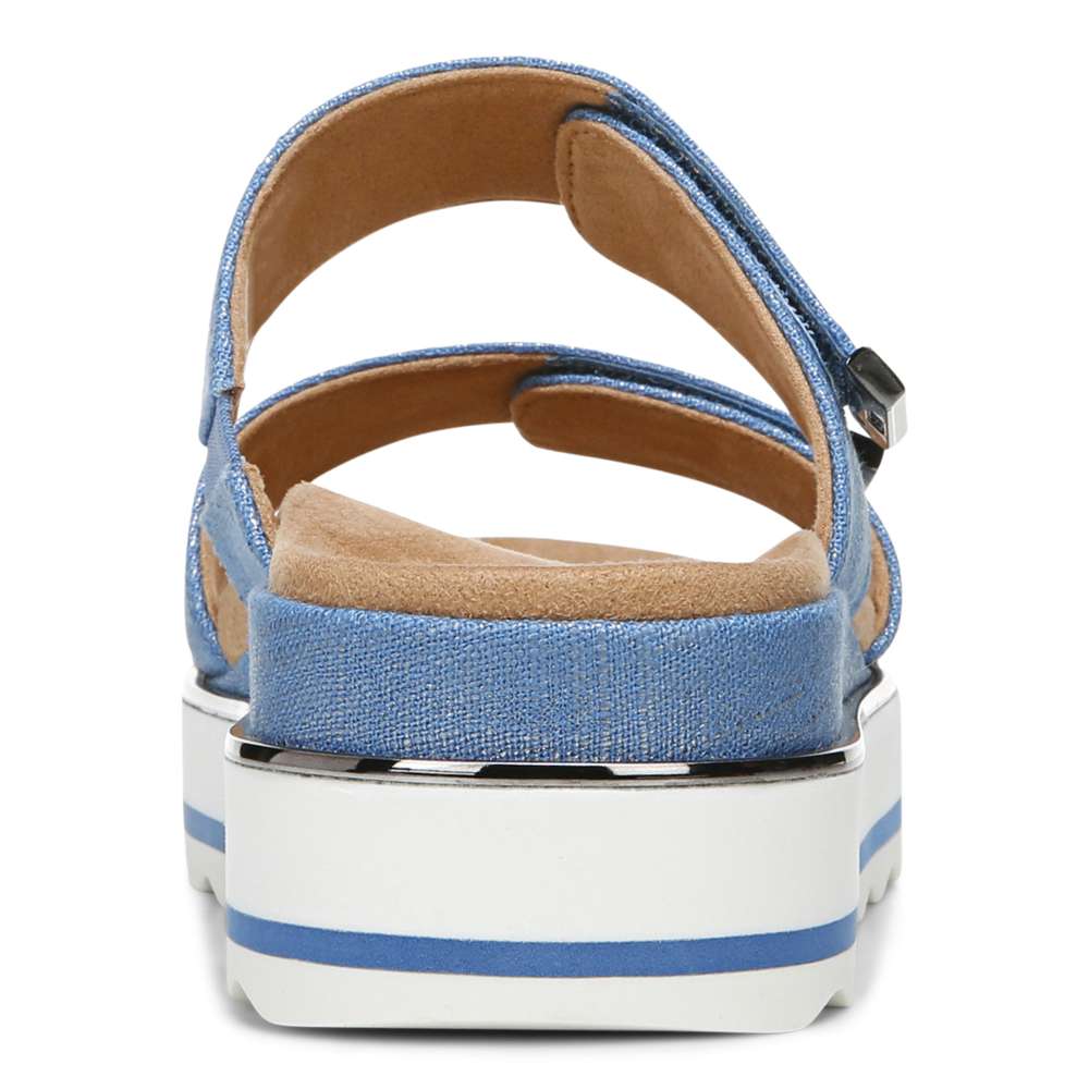 Brandie Flatform Slide - Vallarta Blue Linen