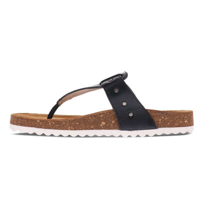 Brenda Toe Post Sandal - Black