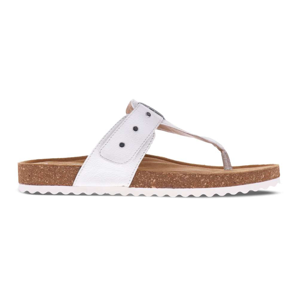 Brenda Toe Post Sandal - White