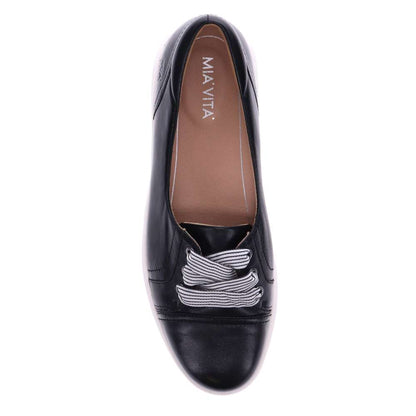 Bridgette Slip-On Casual Sneaker - Black Leather