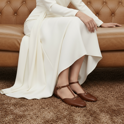 Caresse Mary-Jane Flat - Caramel