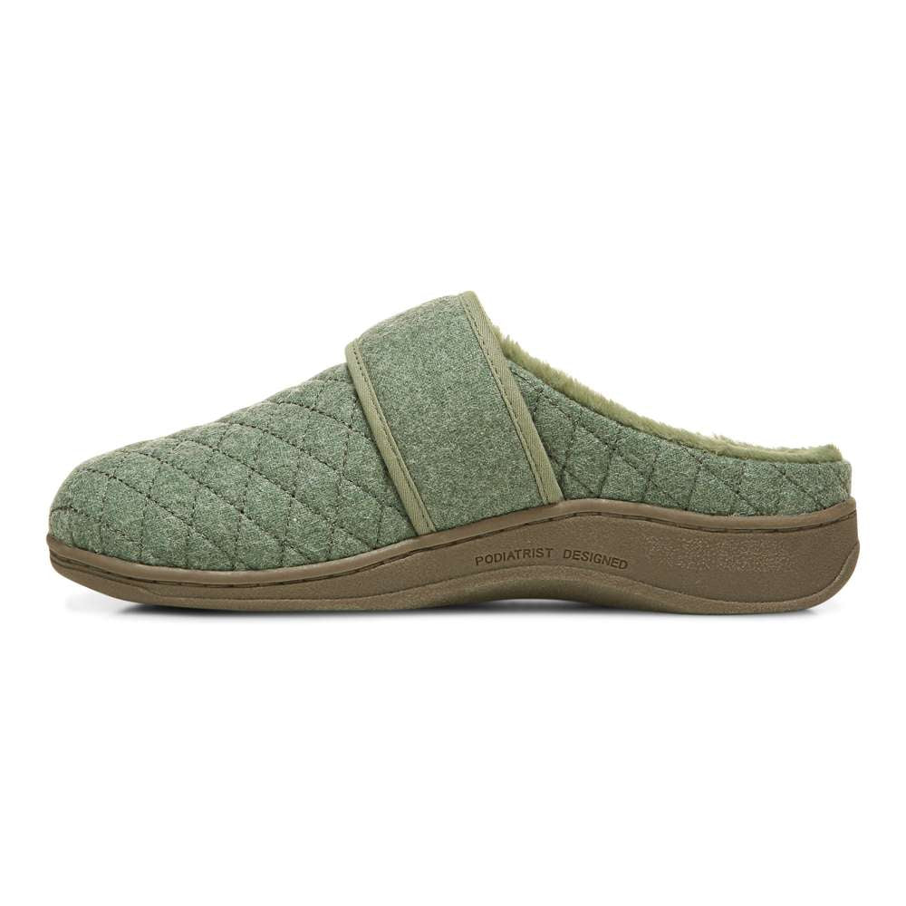 Carlin Mule Slipper - Army Green