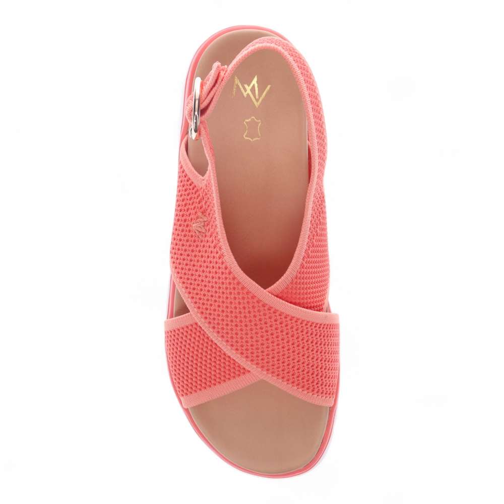 Celia Wedge Sandal - Coral