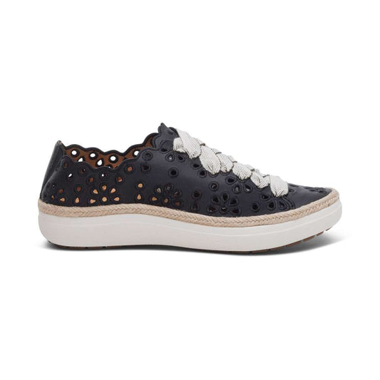 Charlotte Lace-Up Sneaker - Black