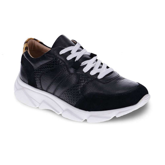 Chloe Lace-Up Casual Sneaker - Black