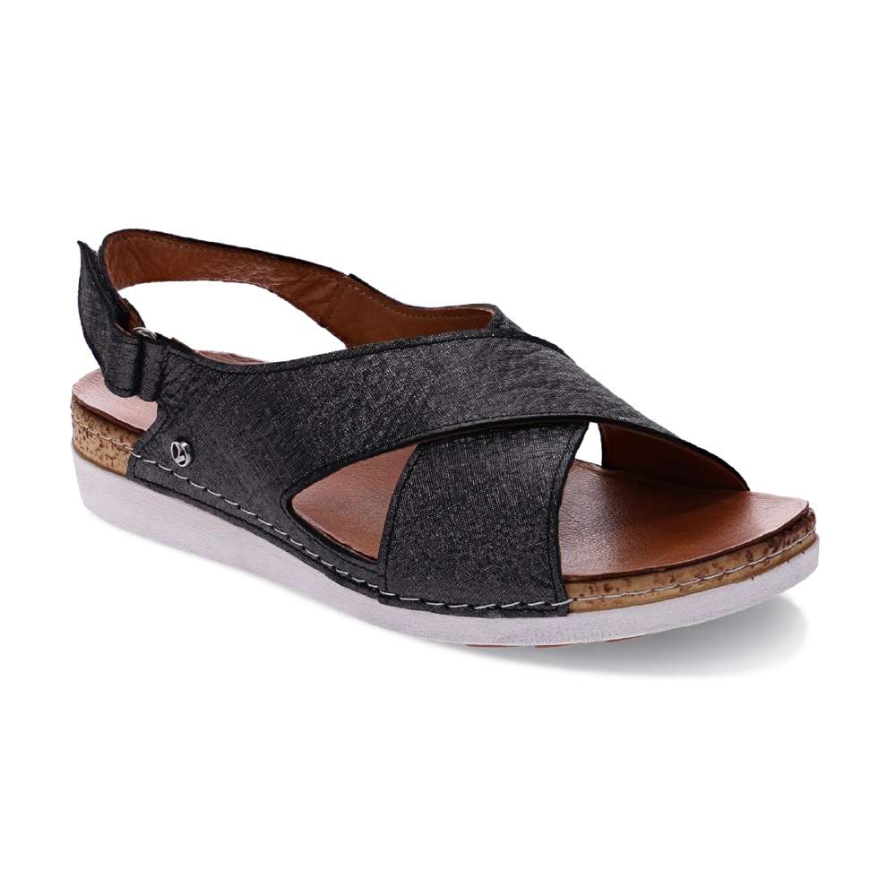 Cottesloe Slingback Sandal - Black Linen