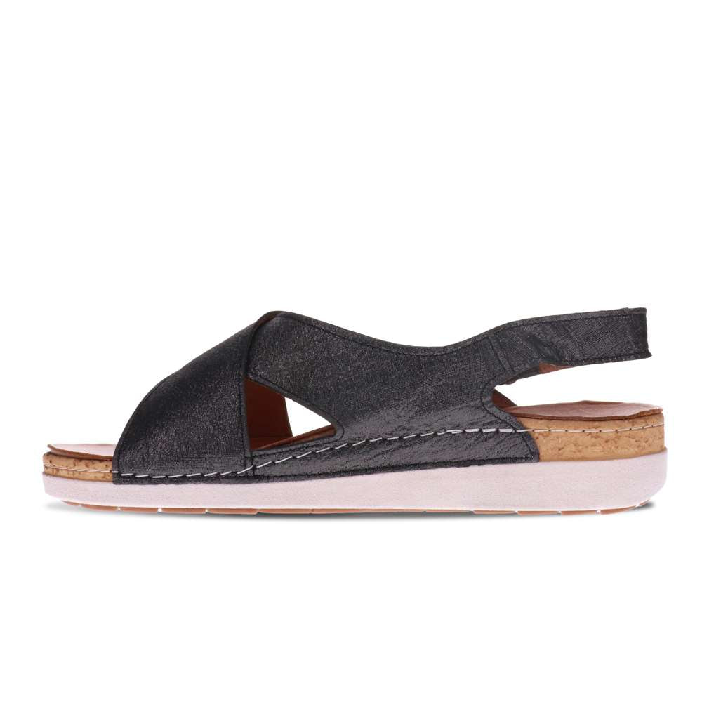 Cottesloe Slingback Sandal - Black Linen