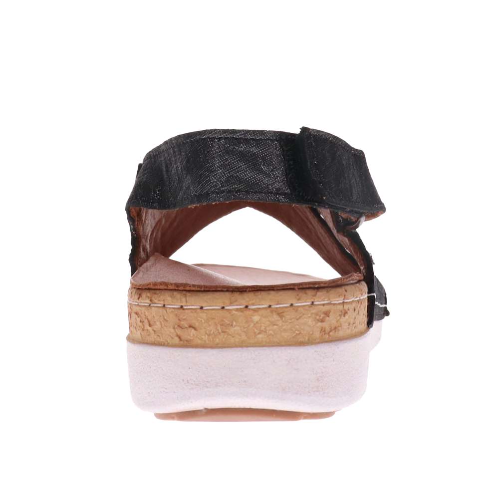 Cottesloe Slingback Sandal - Black Linen