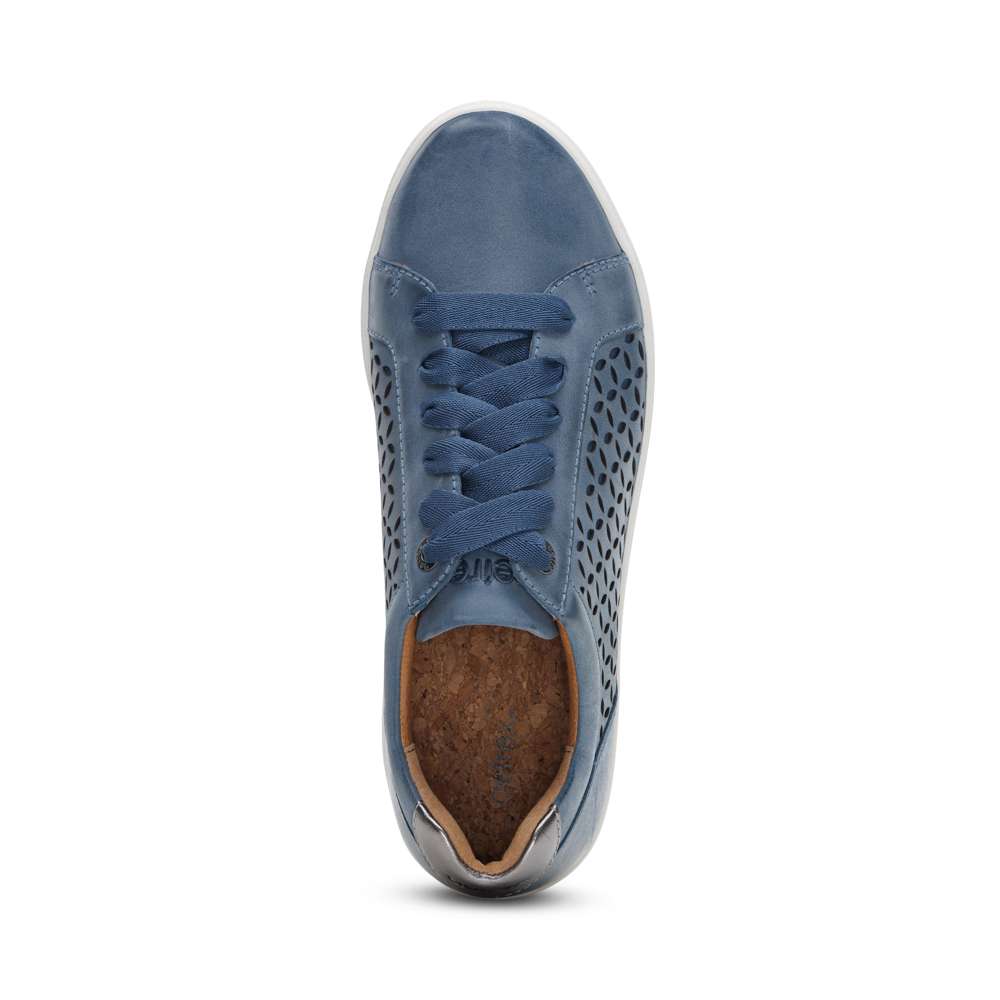 Courtney Lace-Up Sneaker - Blue Cutout