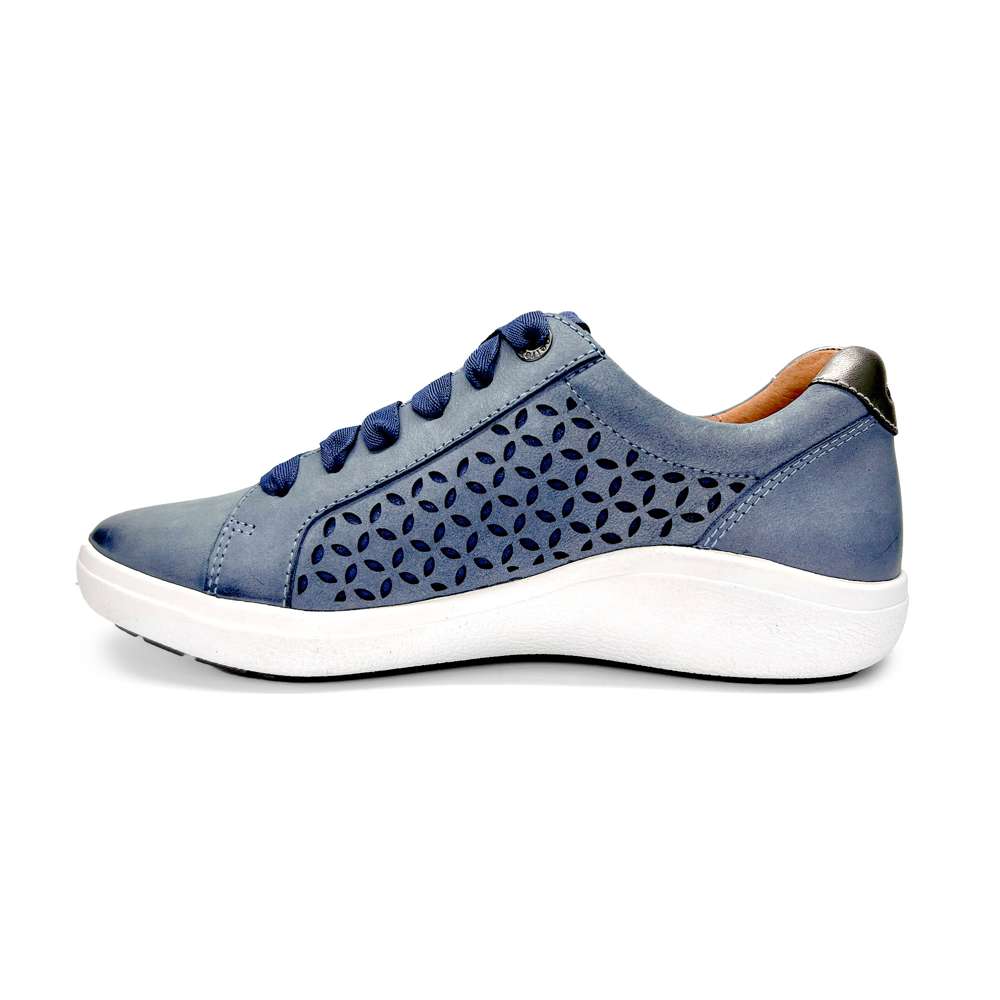 Courtney Lace-Up Sneaker - Blue Cutout