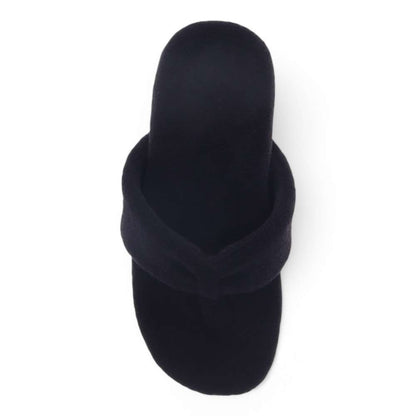Cozy Toe Post Slipper - Black