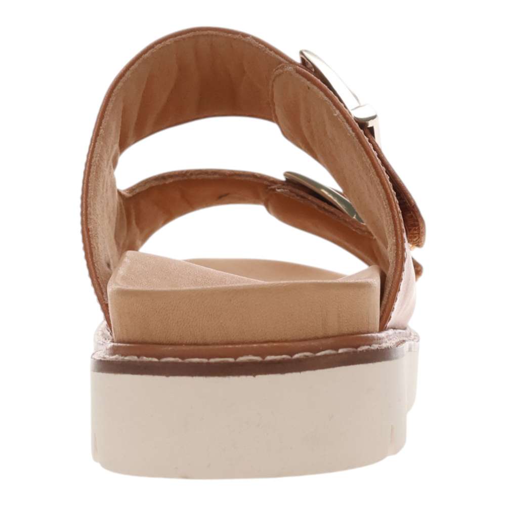 Daisy Leather Slide - Tan