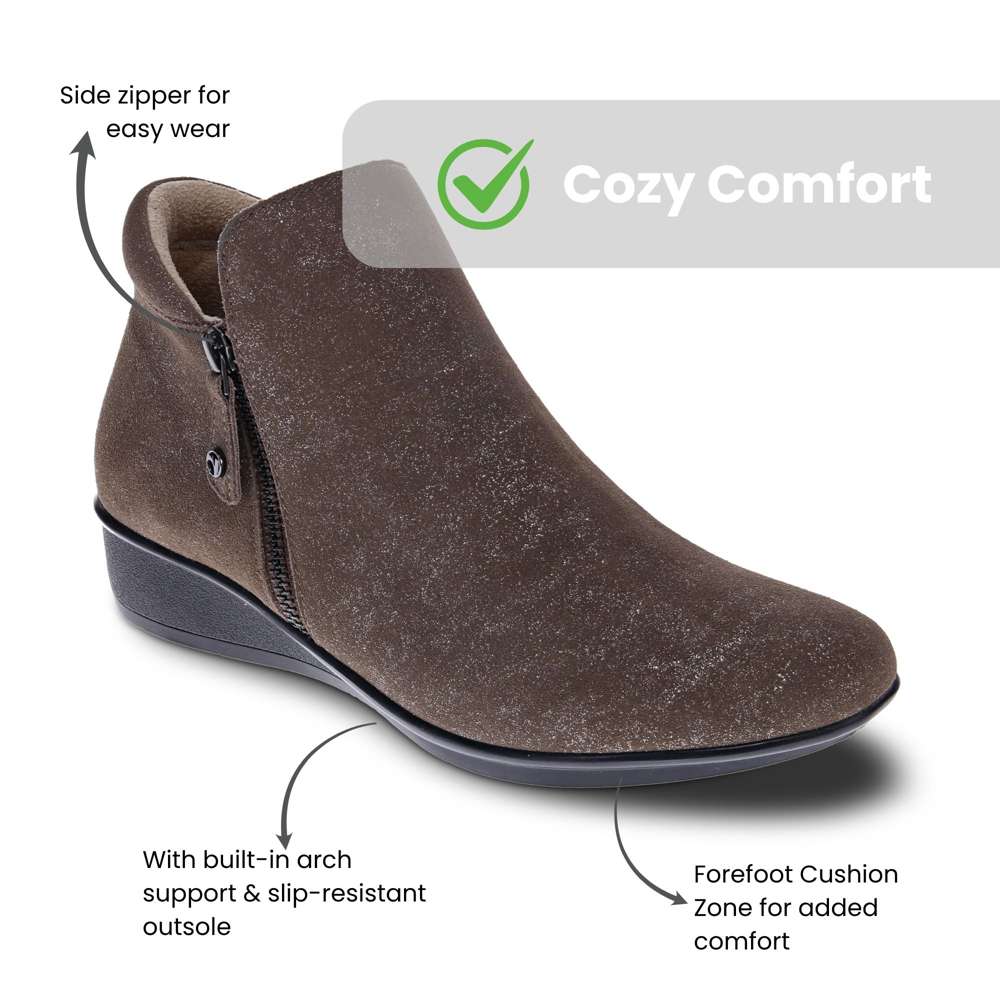 Damascus Wedged Boot - Rusty Metallic