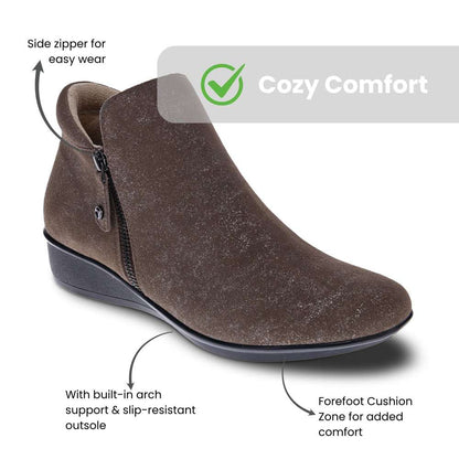 Damascus Wedged Boot - Rusty Metallic