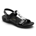 Farra Adjustable Sandal - Black Patent