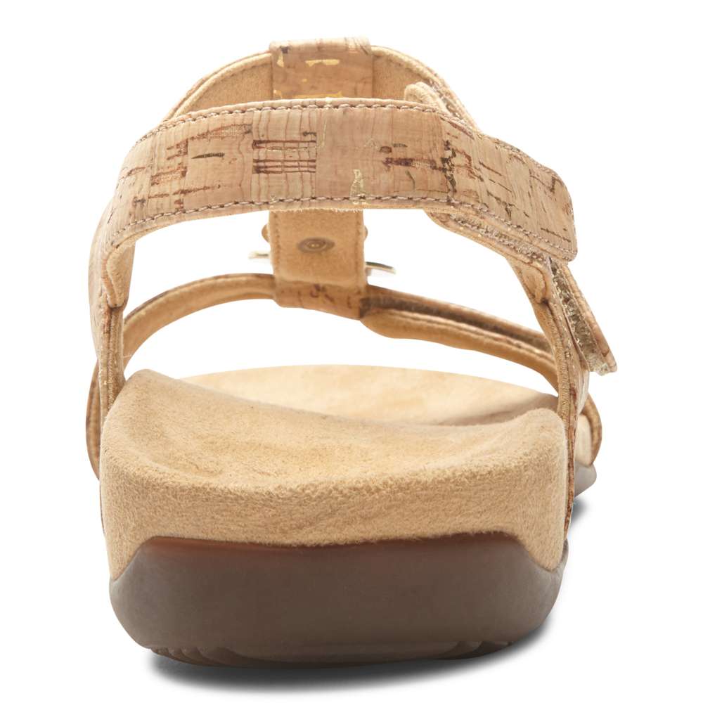 Farra Adjustable Sandal - Gold Cork