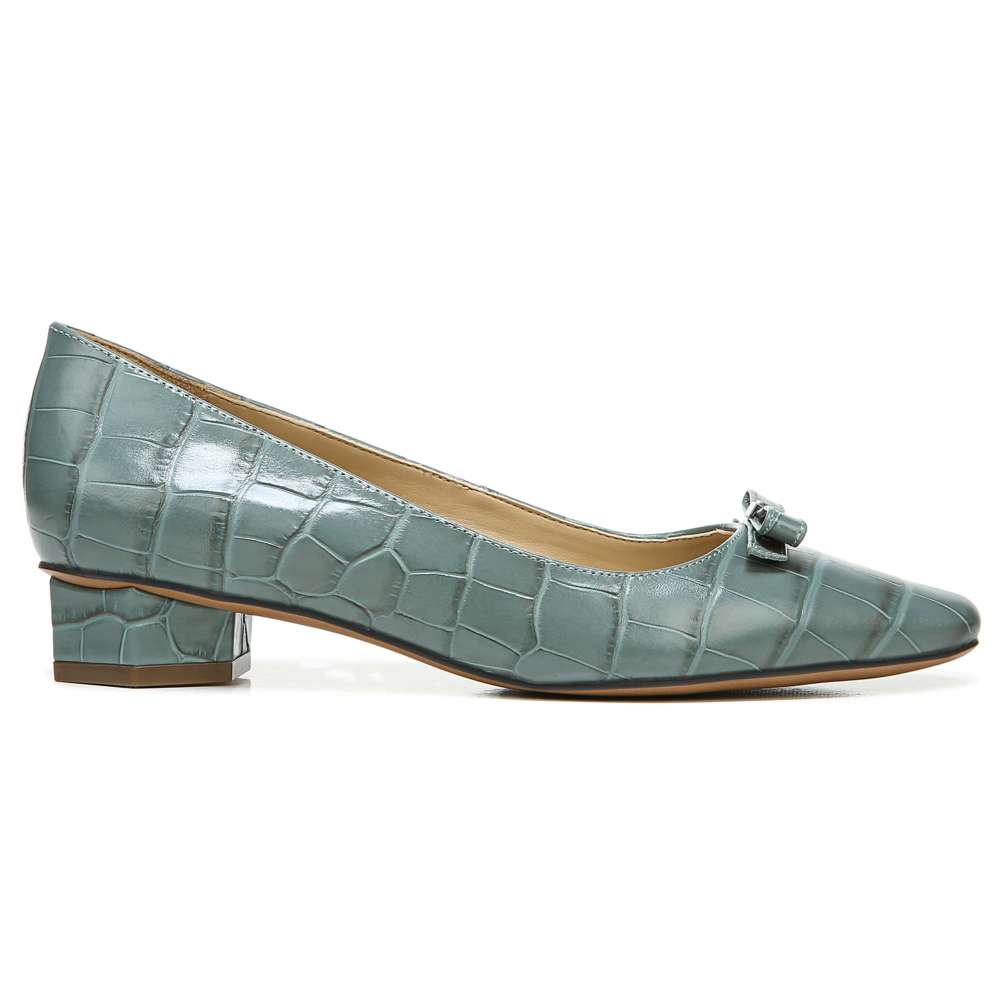 Flavia Block Heel - Dragonfly Croc
