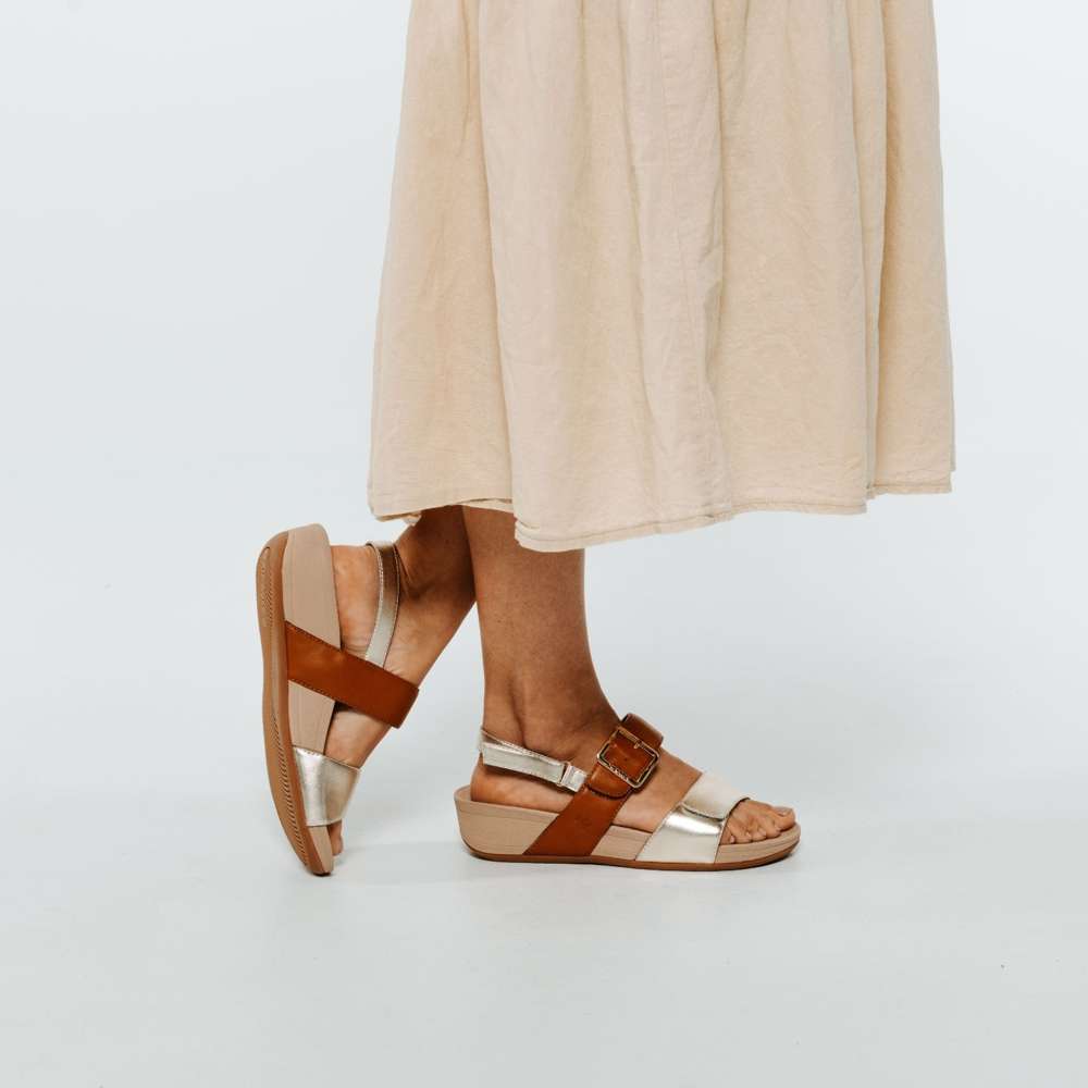 Florini Platform Sandal - Champagne/Tan