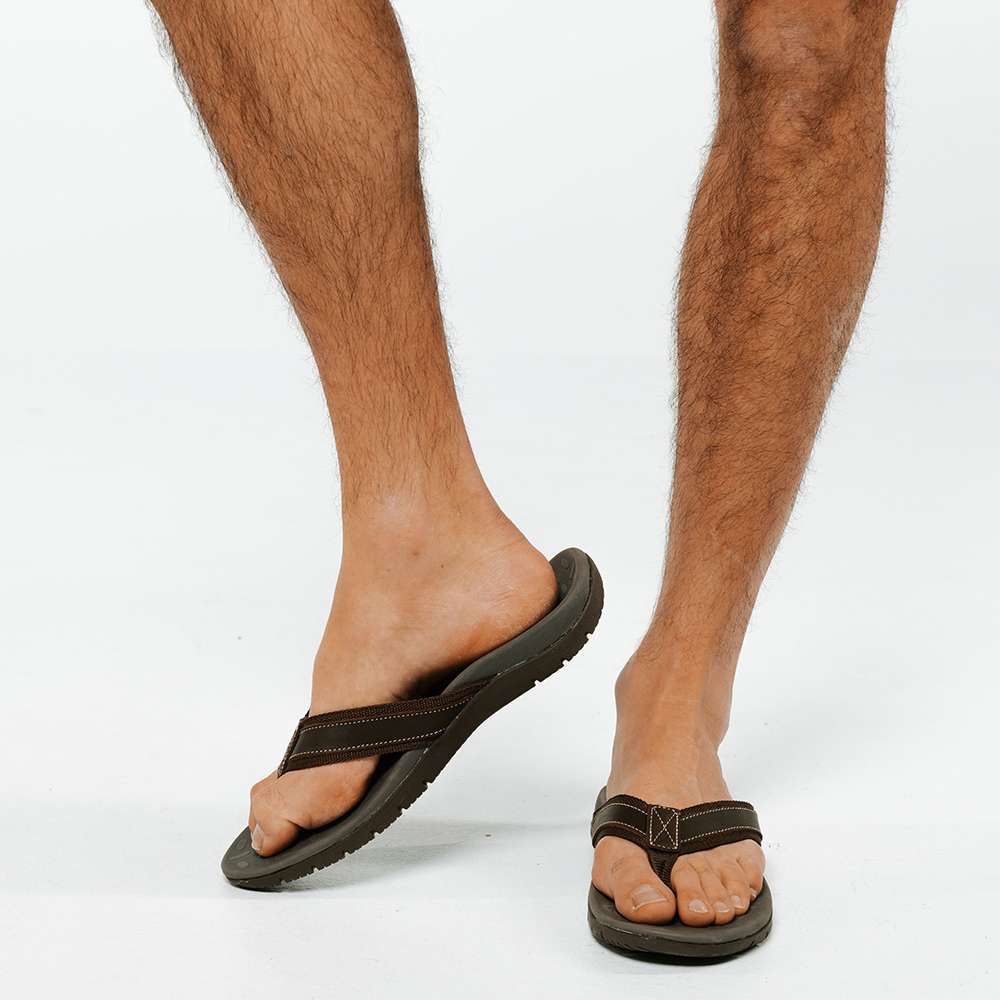 Focus Men's Active Toe Post Sandal - Brown