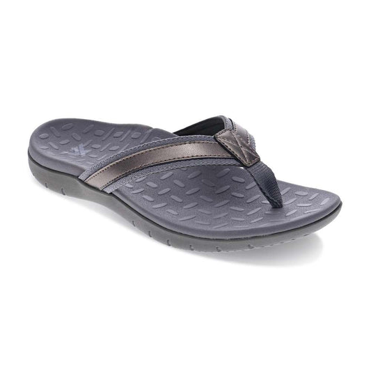 Focus Women's Active Toe Post Sandal - Pewter Metallic