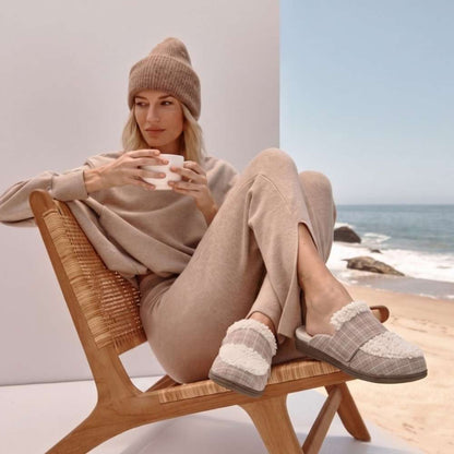 Gemma II Slipper - Plaid Cream