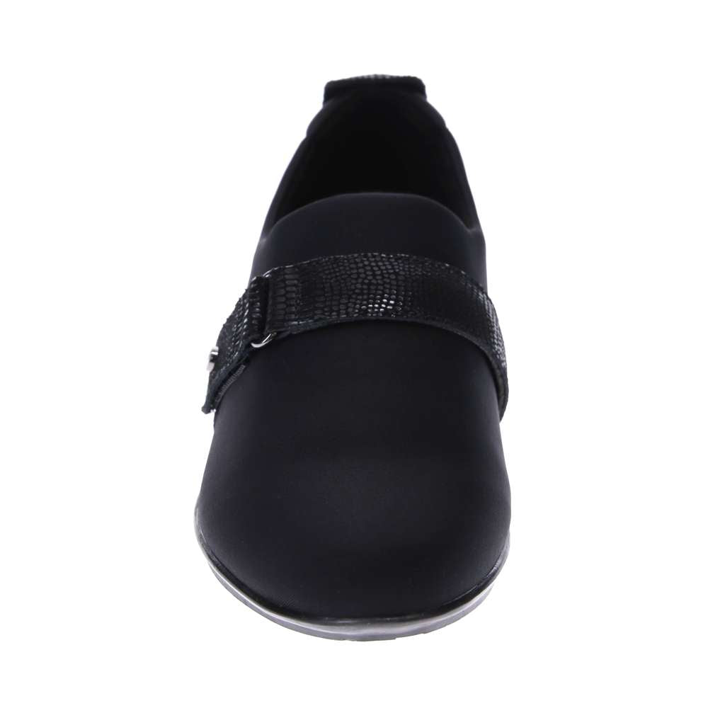 Genoa Stretch Loafer - Black/Black Lizard