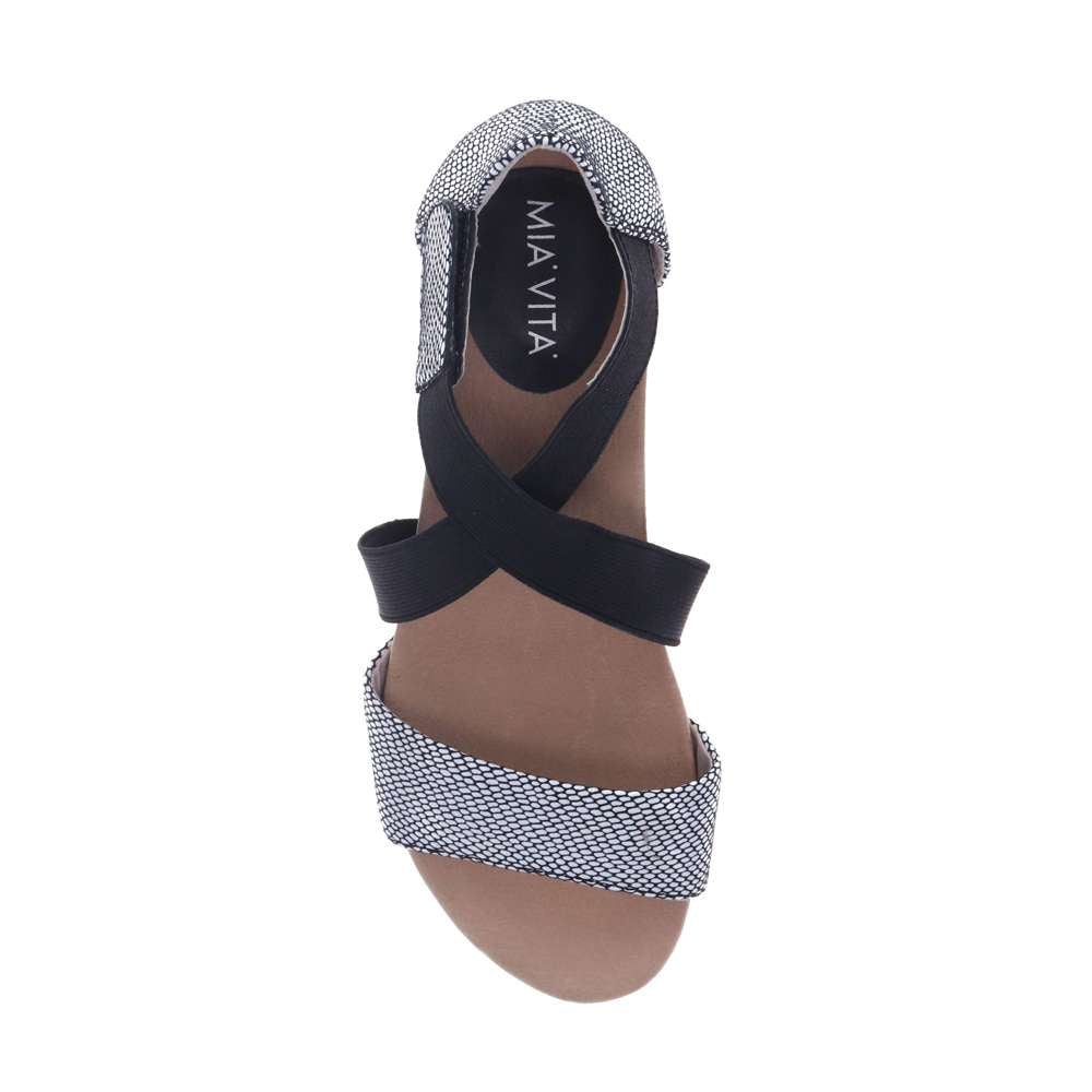 Hydro Wedge Sandal - Black/White