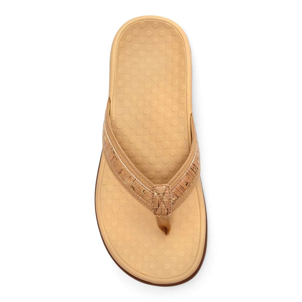 Islander Toe Post Sandal - Gold Cork