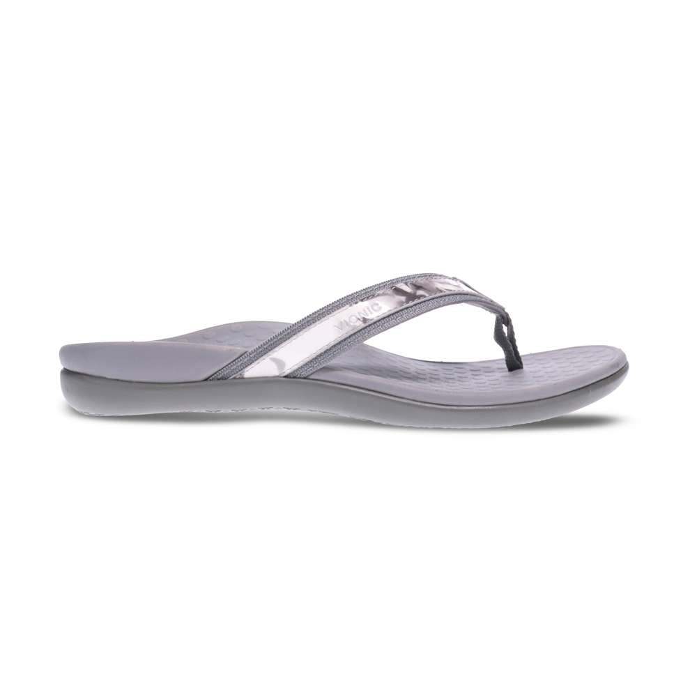 Islander Toe Post Sandal - Grey Floral