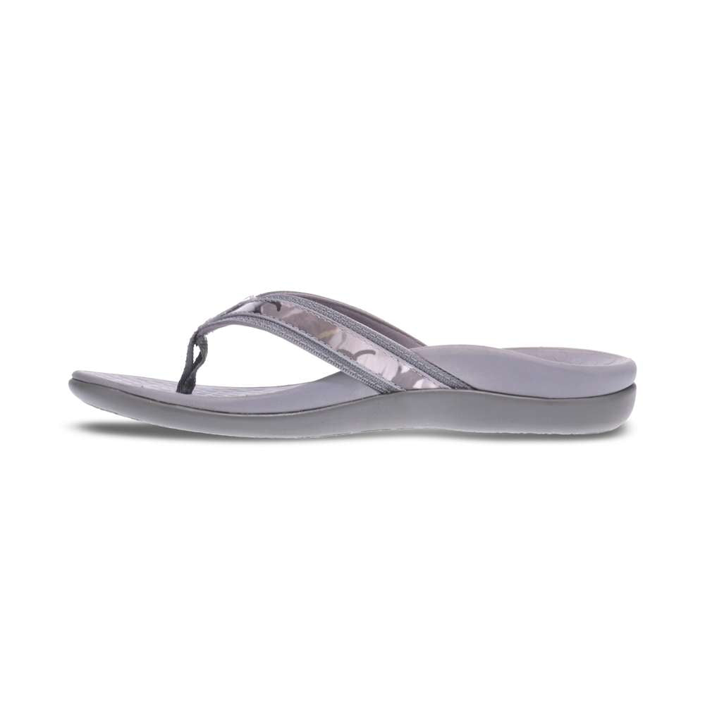 Islander Toe Post Sandal - Grey Floral