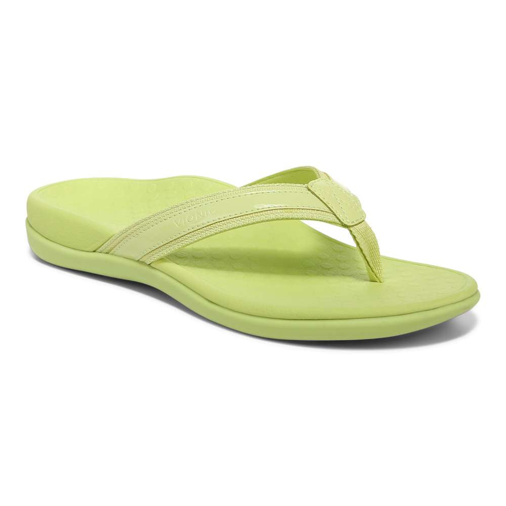 Islander Toe Post Sandal - Matcha Patent