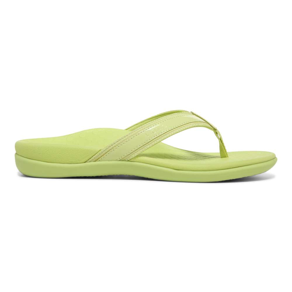Islander Toe Post Sandal - Matcha Patent