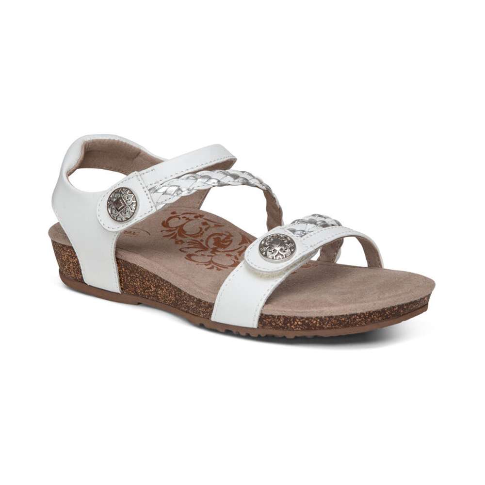 Jillian Braided Strap Sandal - White