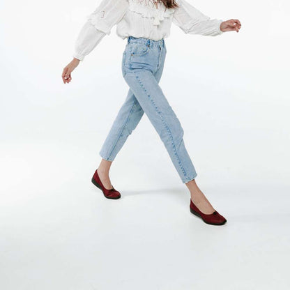 Kaylee Casual Slip-On - Dark Red