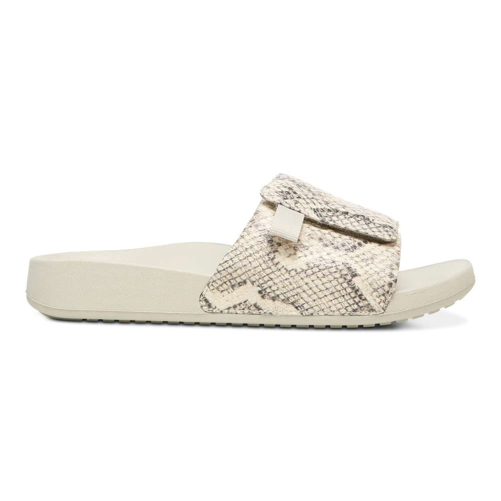 Keira Slide - Cream Snake