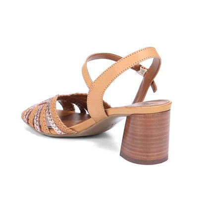 Kingston Heeled Sandal - Tan Multi