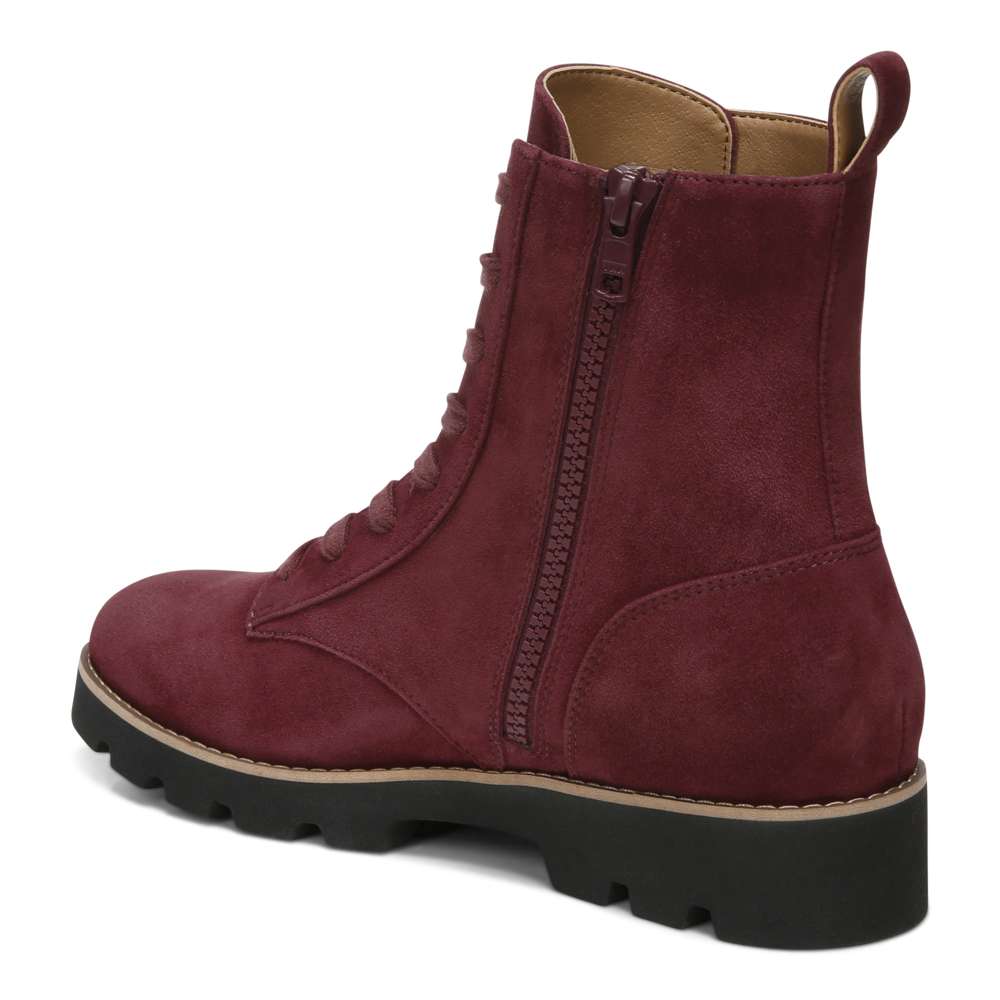 Lani Lace-Up Boot - Wine