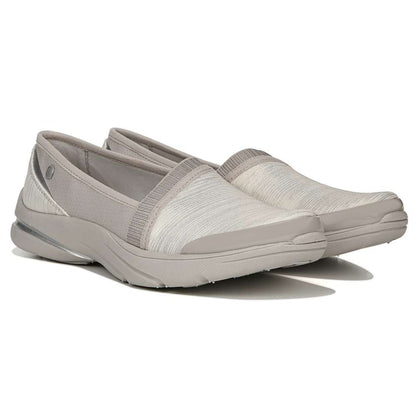 Lollipop Slip-On Casual Sneaker - White/Gold Shimmer