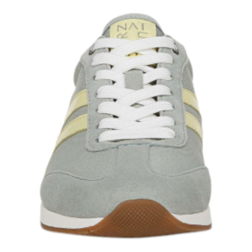 Lorena Lace-Up Sneaker - Pistachio Fabric & Suede