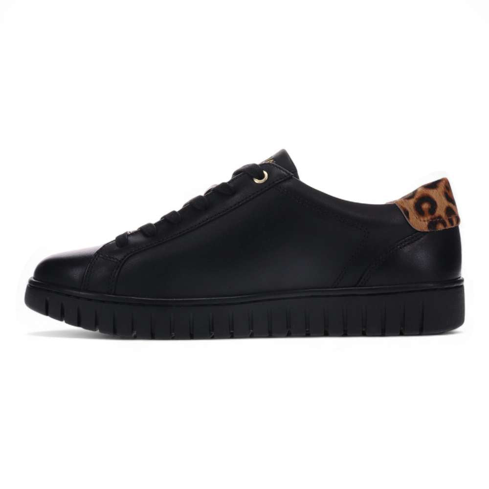 Luna Zip Casual Sneaker - Black Leopard