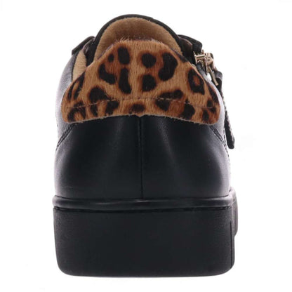 Luna Zip Casual Sneaker - Black Leopard