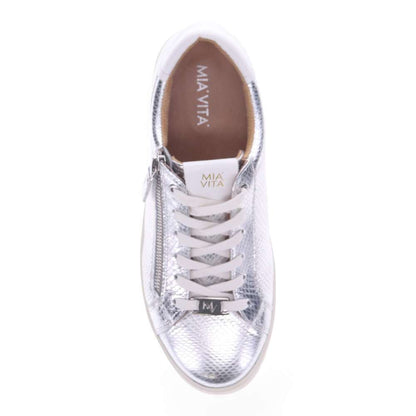 Luna Zip Casual Sneaker - Silver Snake