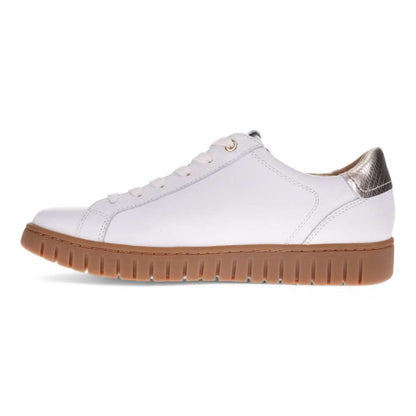 Luna Zip Casual Sneaker - White/Tan