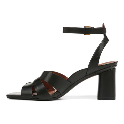 Marrin Heeled Sandal - Black Leather