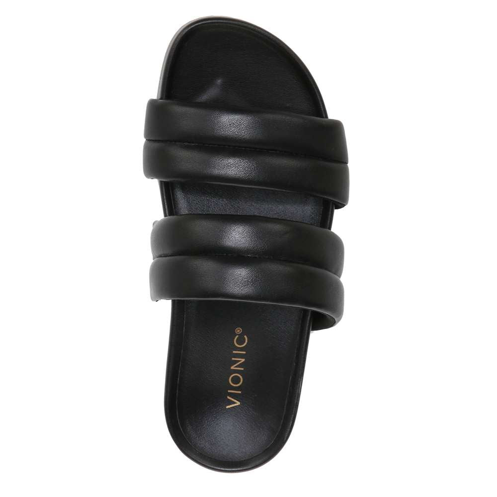Mayla Slide - Black Nappa