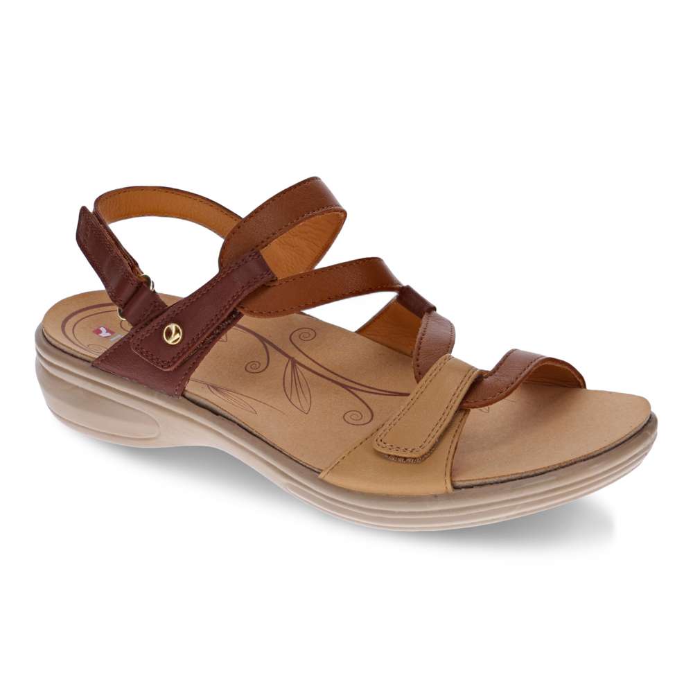 Miami Adjustable Sandal - Tan Multi
